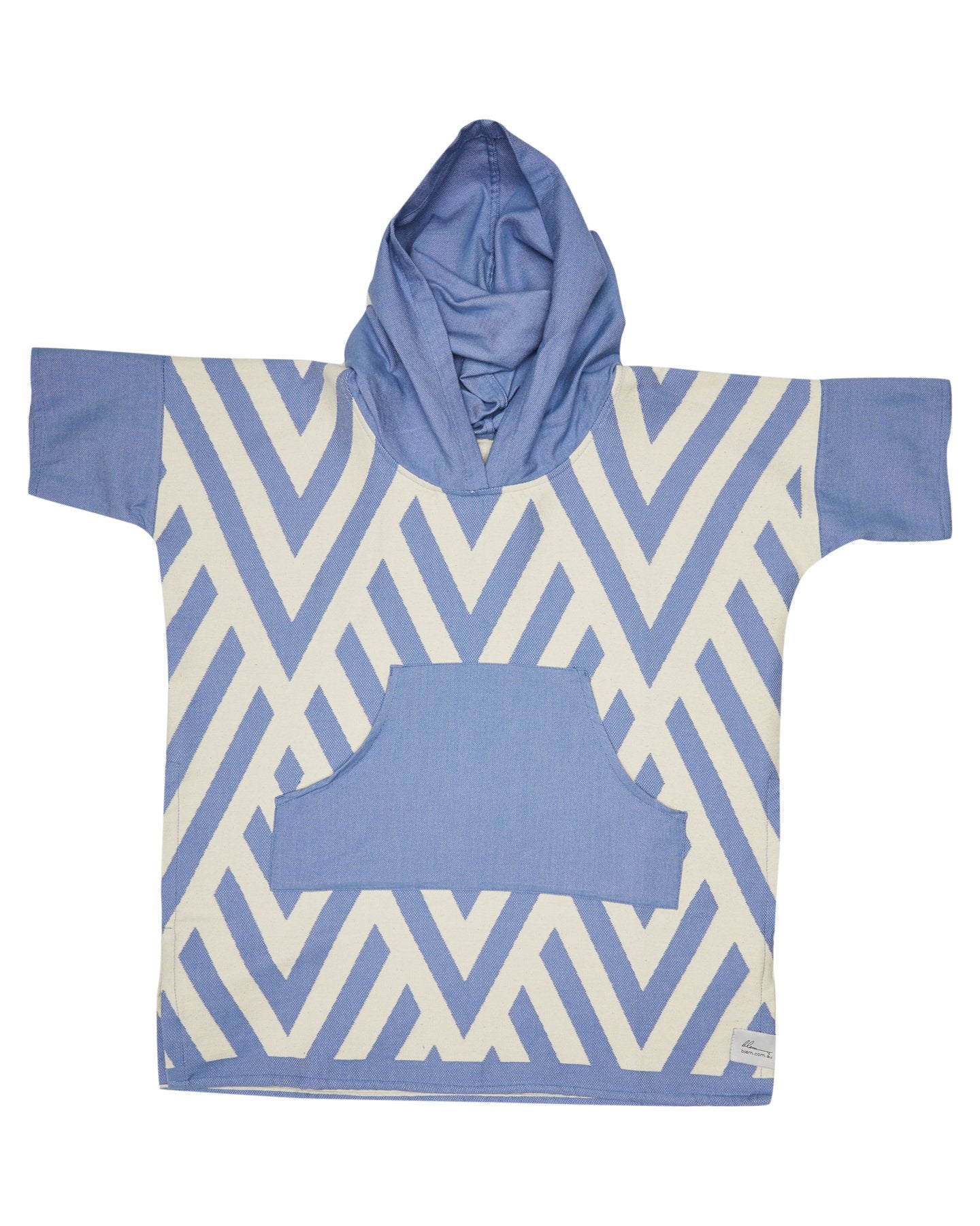 Blem Beach Accessories Ocean Blue Stripe Large Poncho - Blue