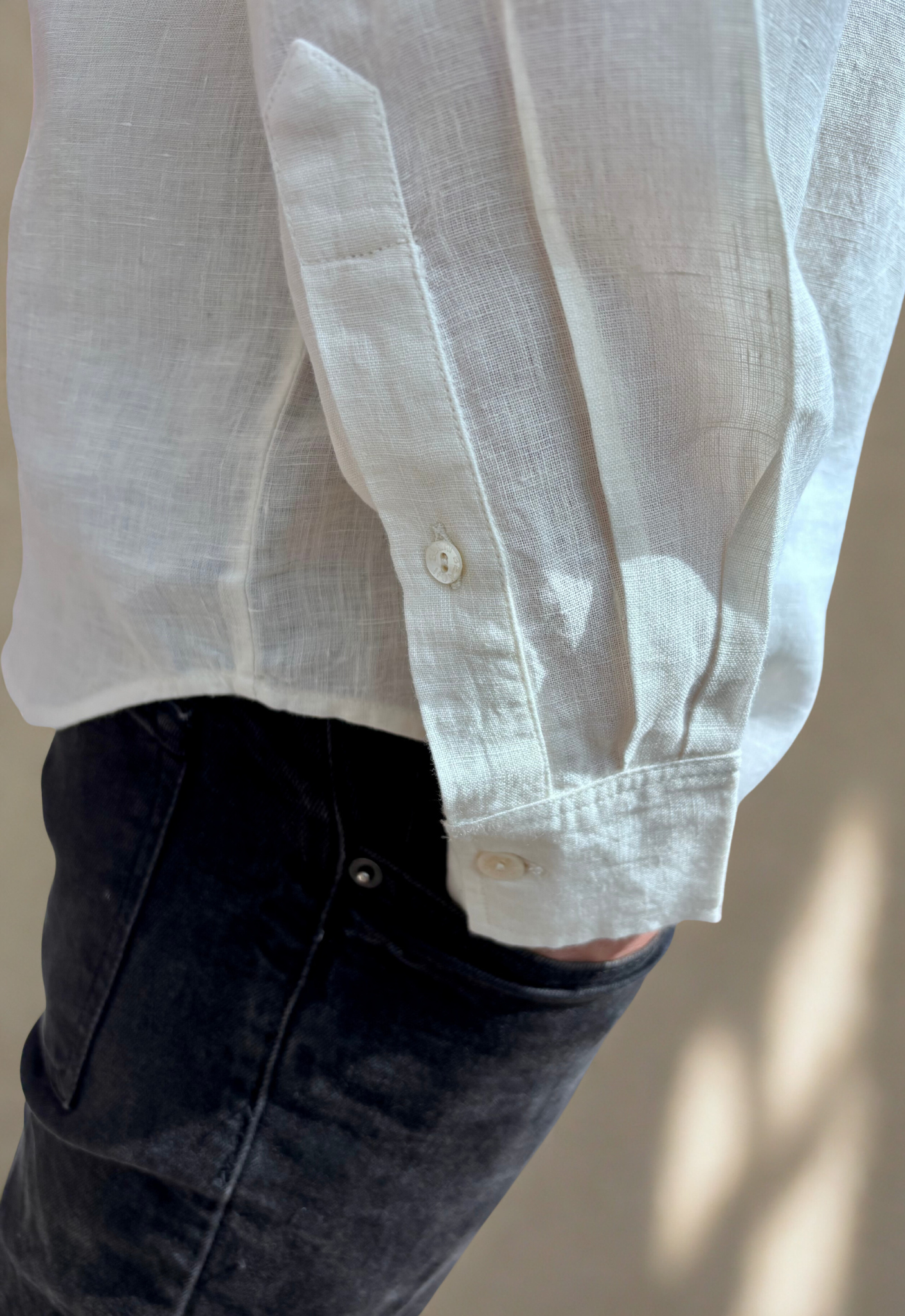 Linen Shirt Cannoli Cream