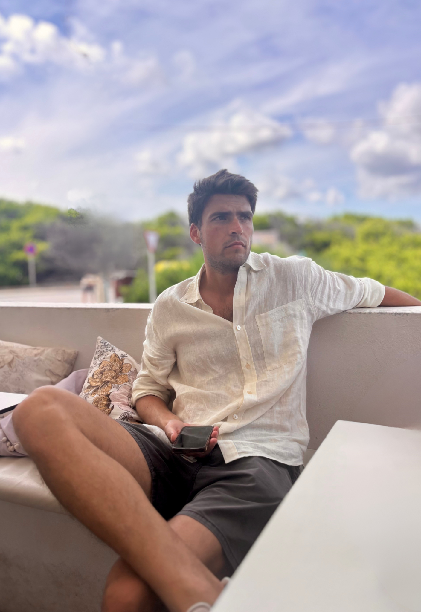 Linen Shirt Cannoli Cream