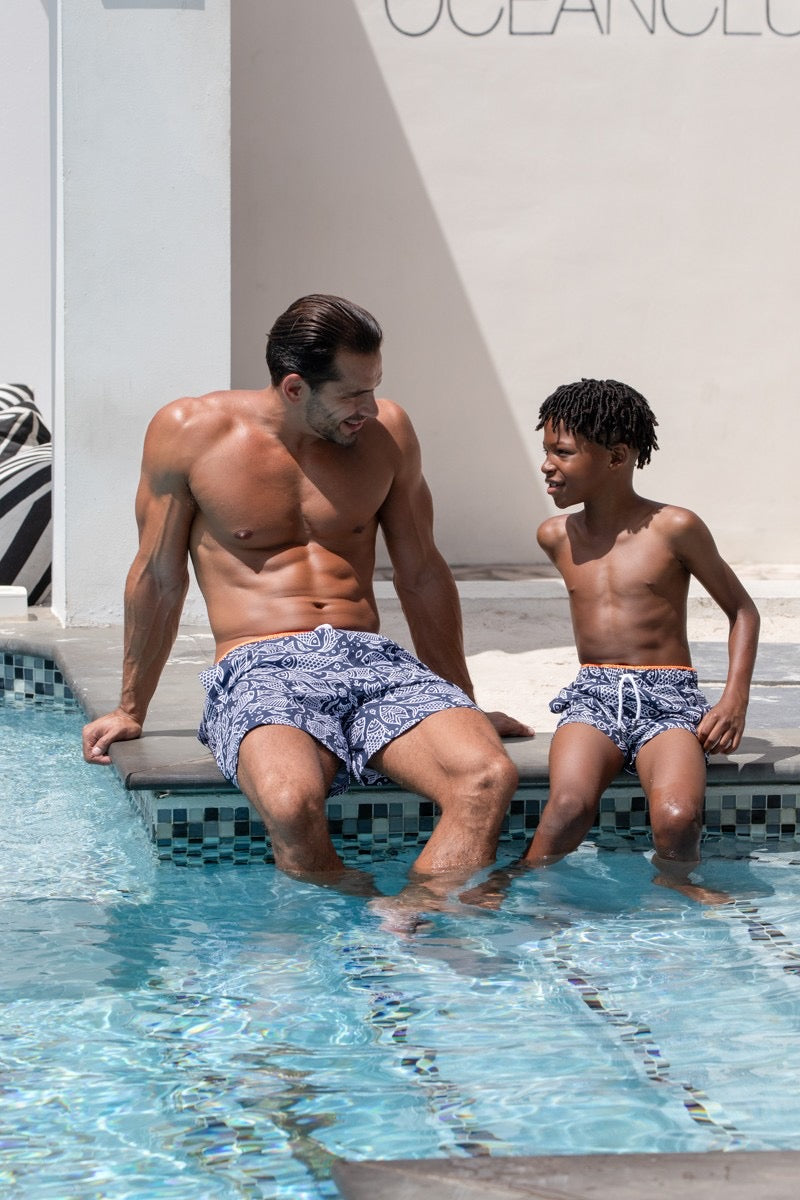 Barbados Navy Swim Shorts Set