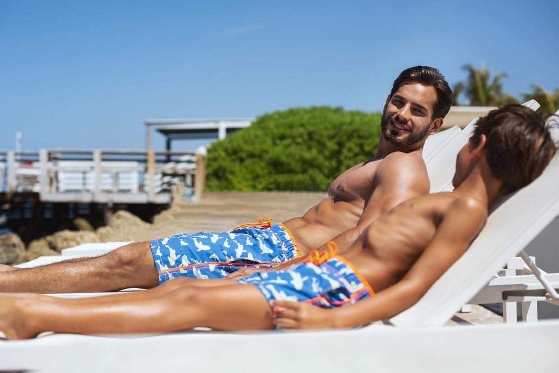 Belize Cornflower Swim Shorts Set