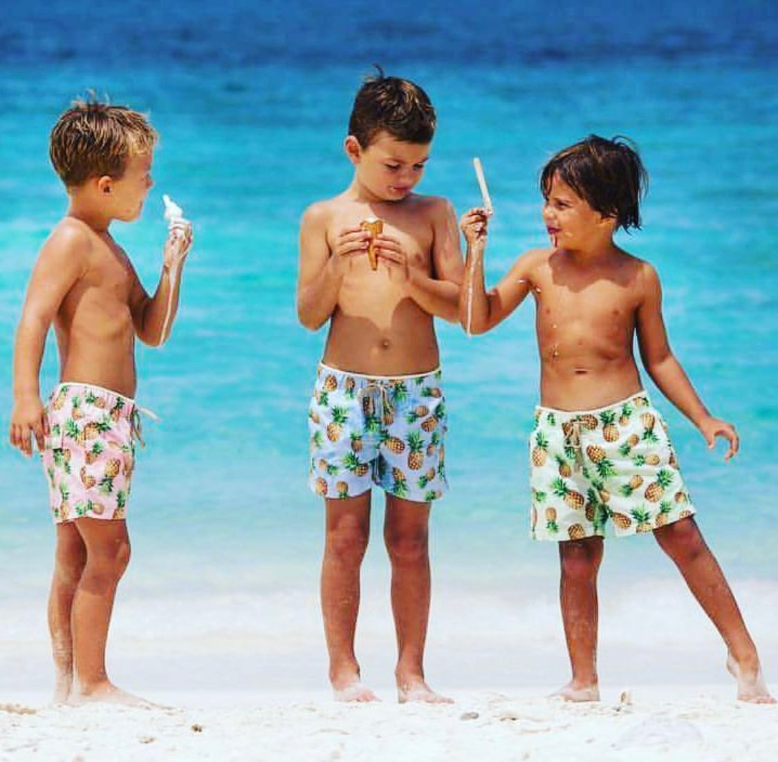 Tortola Celeste Swim Shorts Set