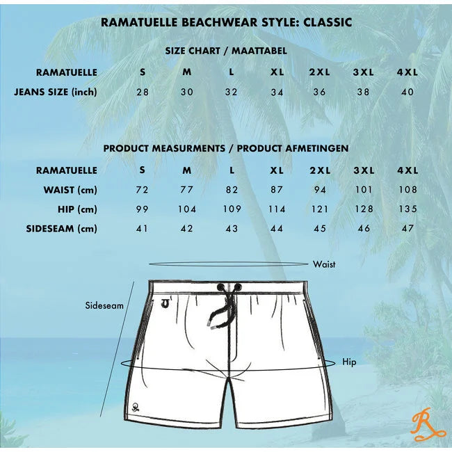 Caicos Striped Swim Shorts Charcoal